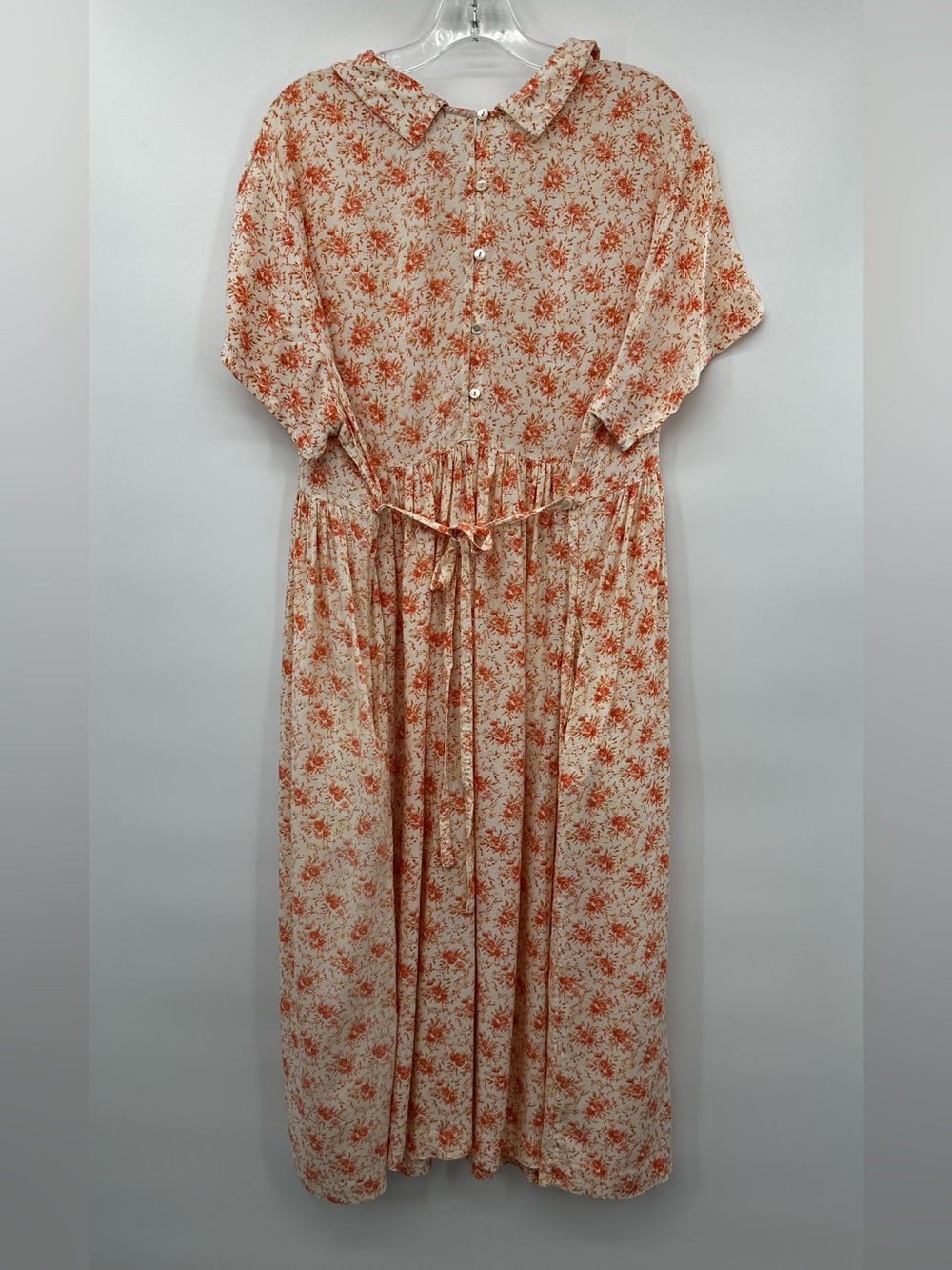 April Cornell Peach Floral Print Vintage Prairie look Dress size XXL - Picture 3 of 11